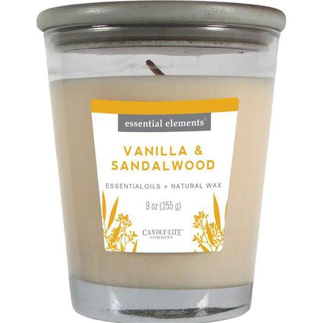 Soothing Vanilla & Sandalwood 9 oz Gray Jar Soy Candle