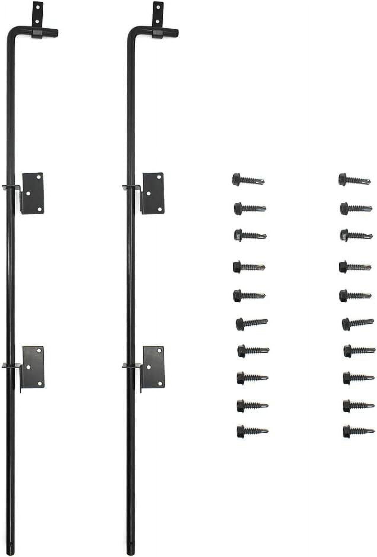 Heavy Duty Black Steel 36-inch Cane Bolt Drop Rod Set