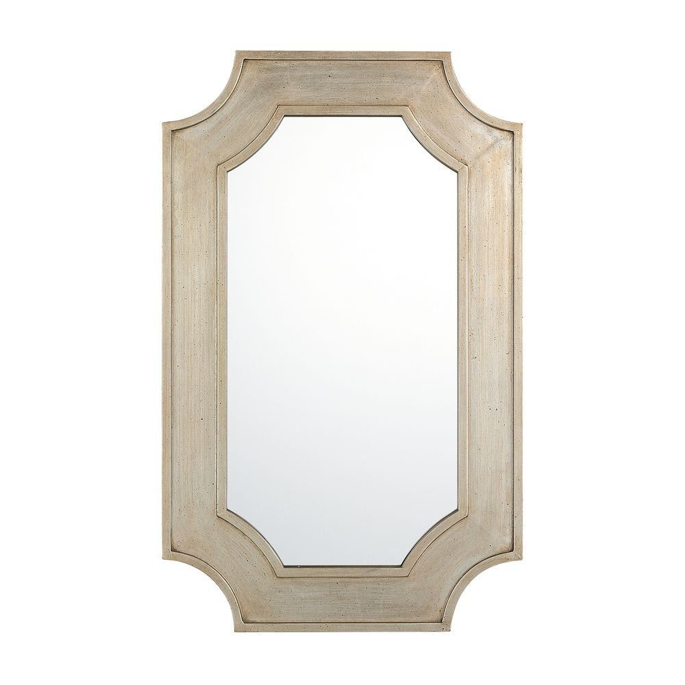 Winter Gold Distressed Rectangular Decorative Wall Mirror