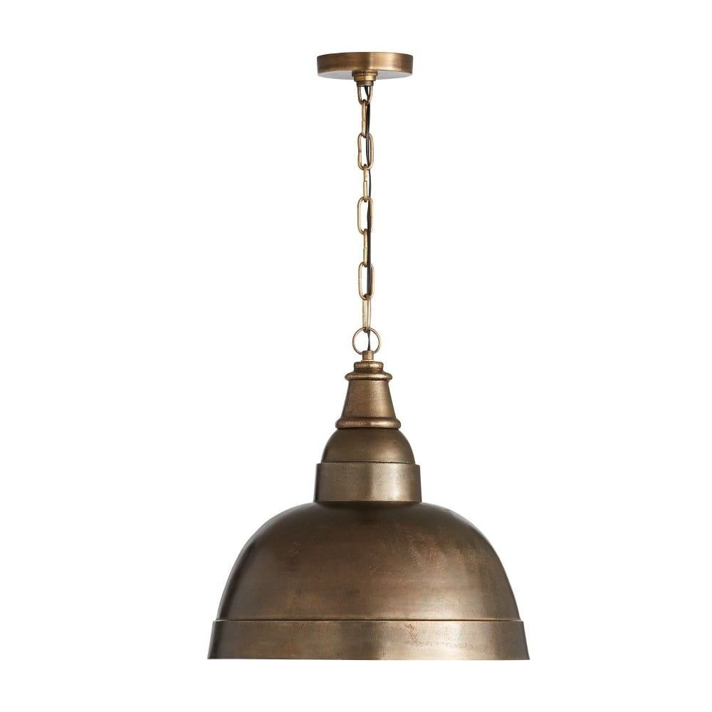 Oxidized Brass Urban Farmhouse 1-Light Pendant