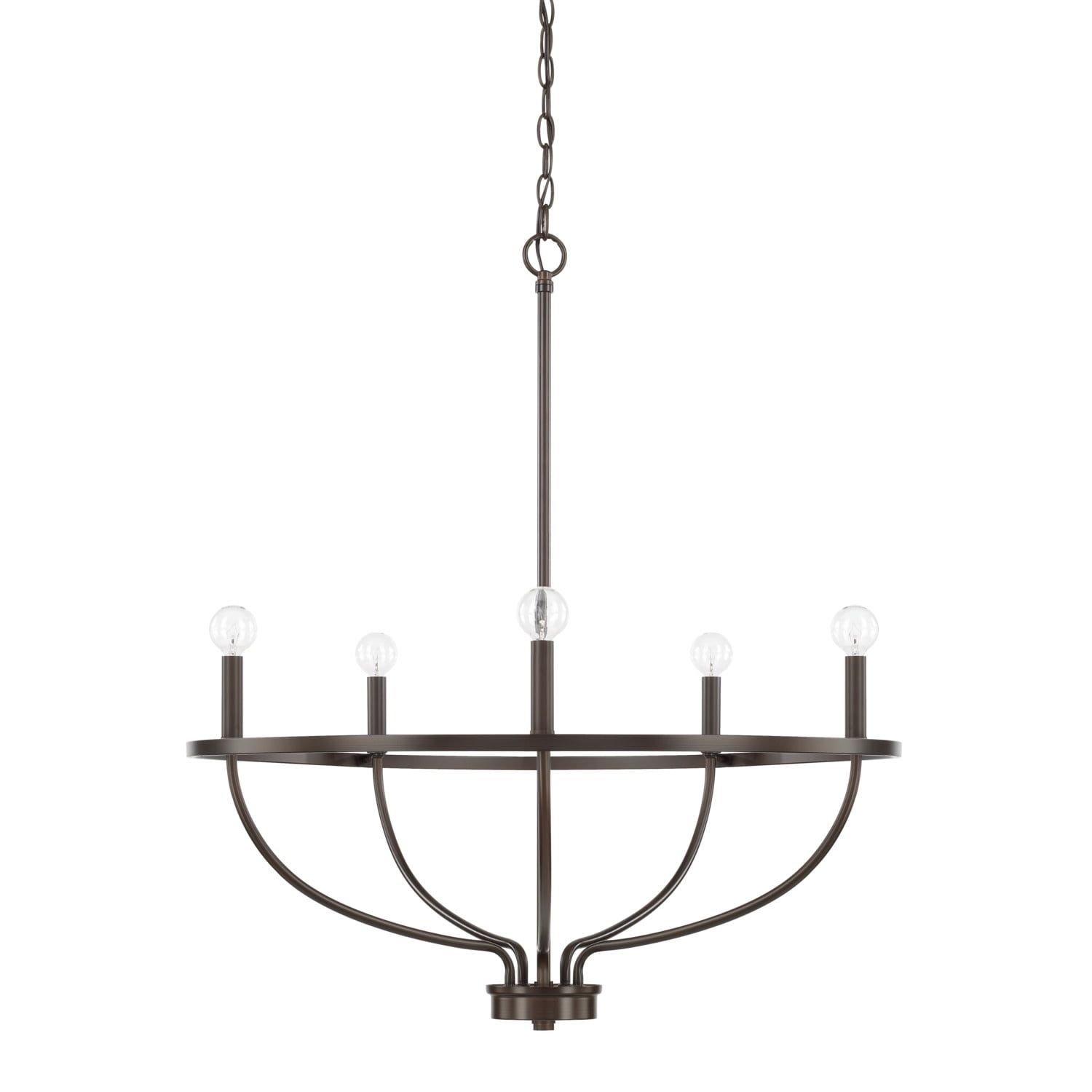 Greyson Urban Bronze 5-Light Taper Candle Chandelier