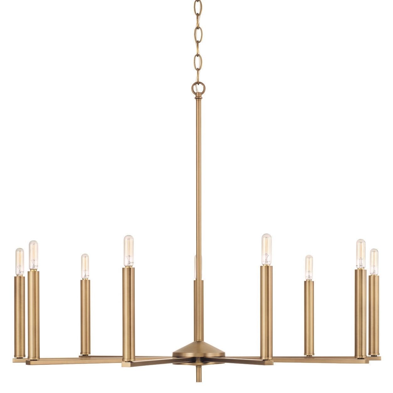 Portman 9-Light Aged Brass Candle Style Chandelier