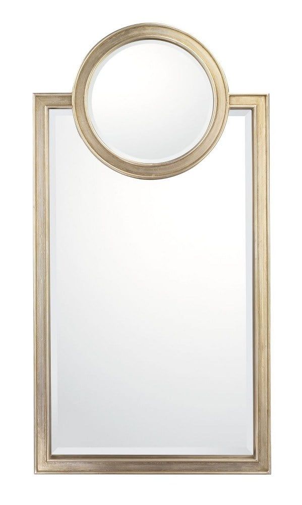 Champagne Gold Rectangular Frameless Decorative Wall Mirror