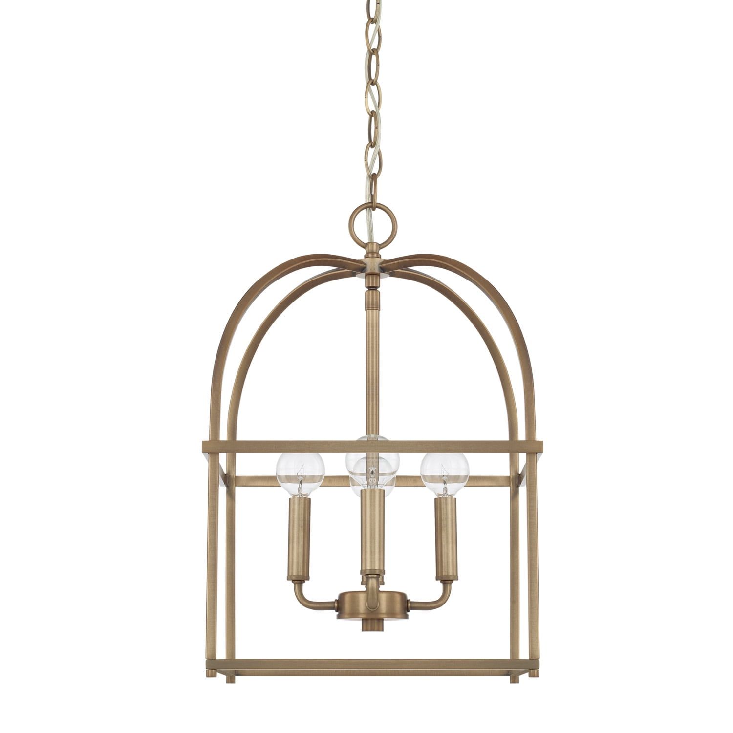 Aged Brass 4-Light Indoor/Outdoor Pendant