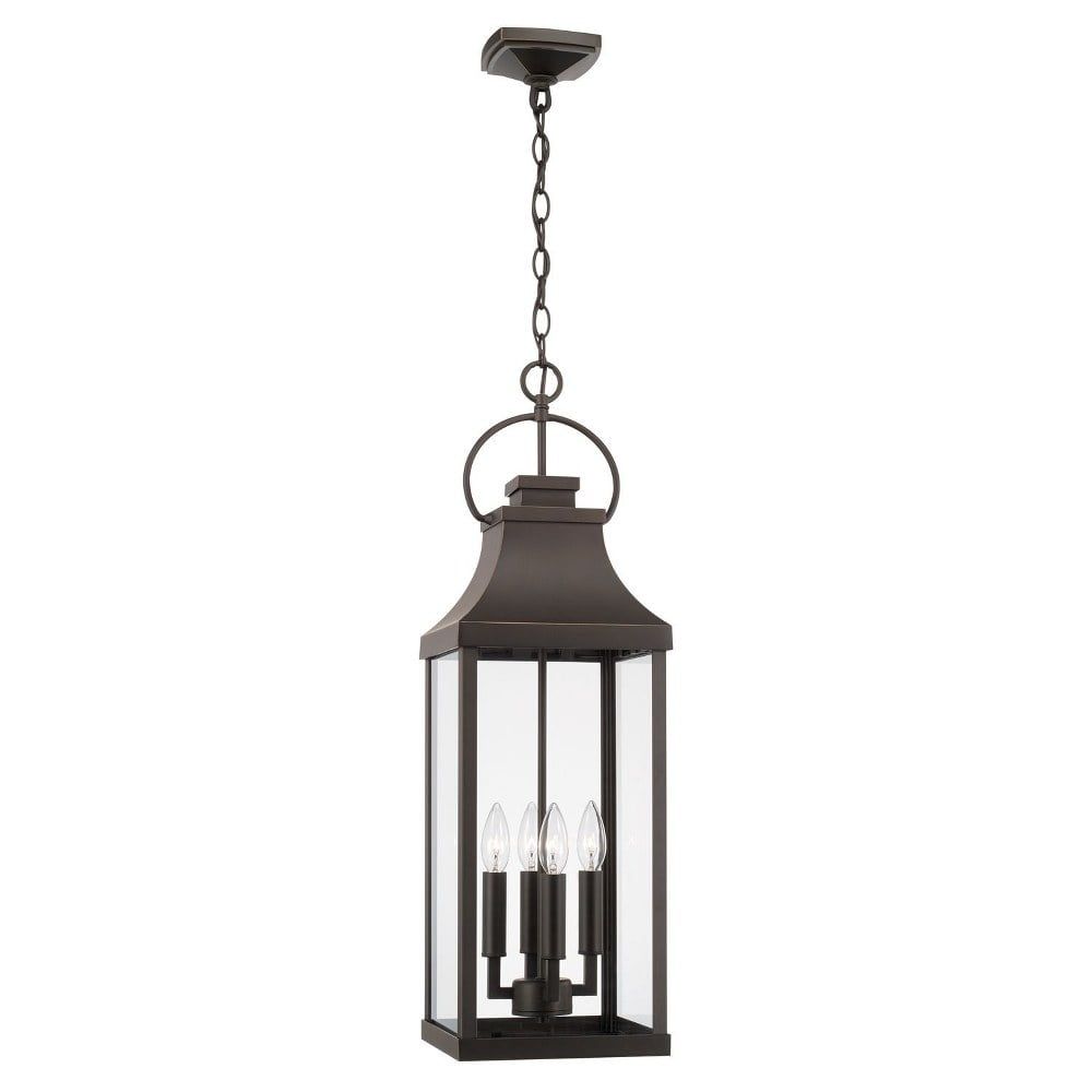 Bradford 4-Light Oiled Bronze Indoor/Outdoor Pendant