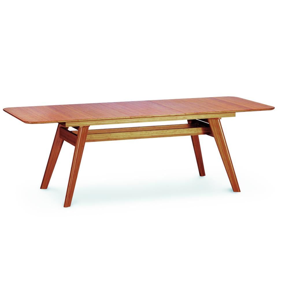 Caramelized Bamboo Mid-Century Extendable Dining Table