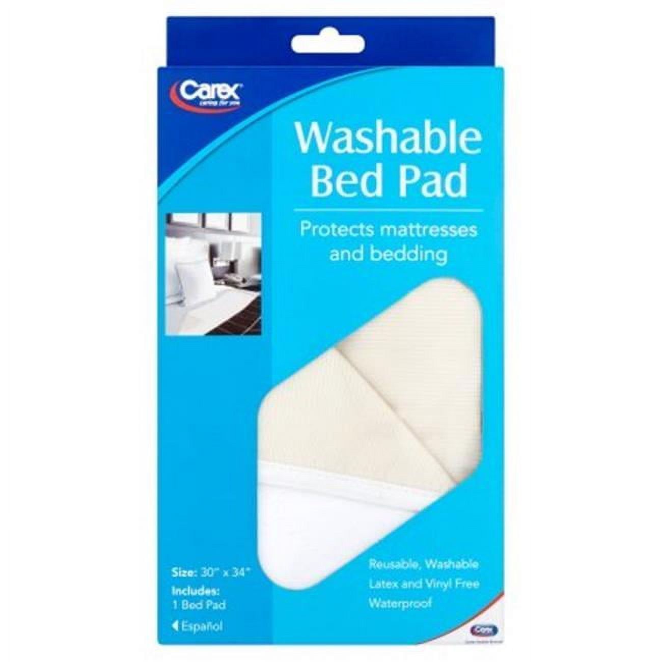 Washable Waterproof Latex-Free Bed Pad, 30" x 34"