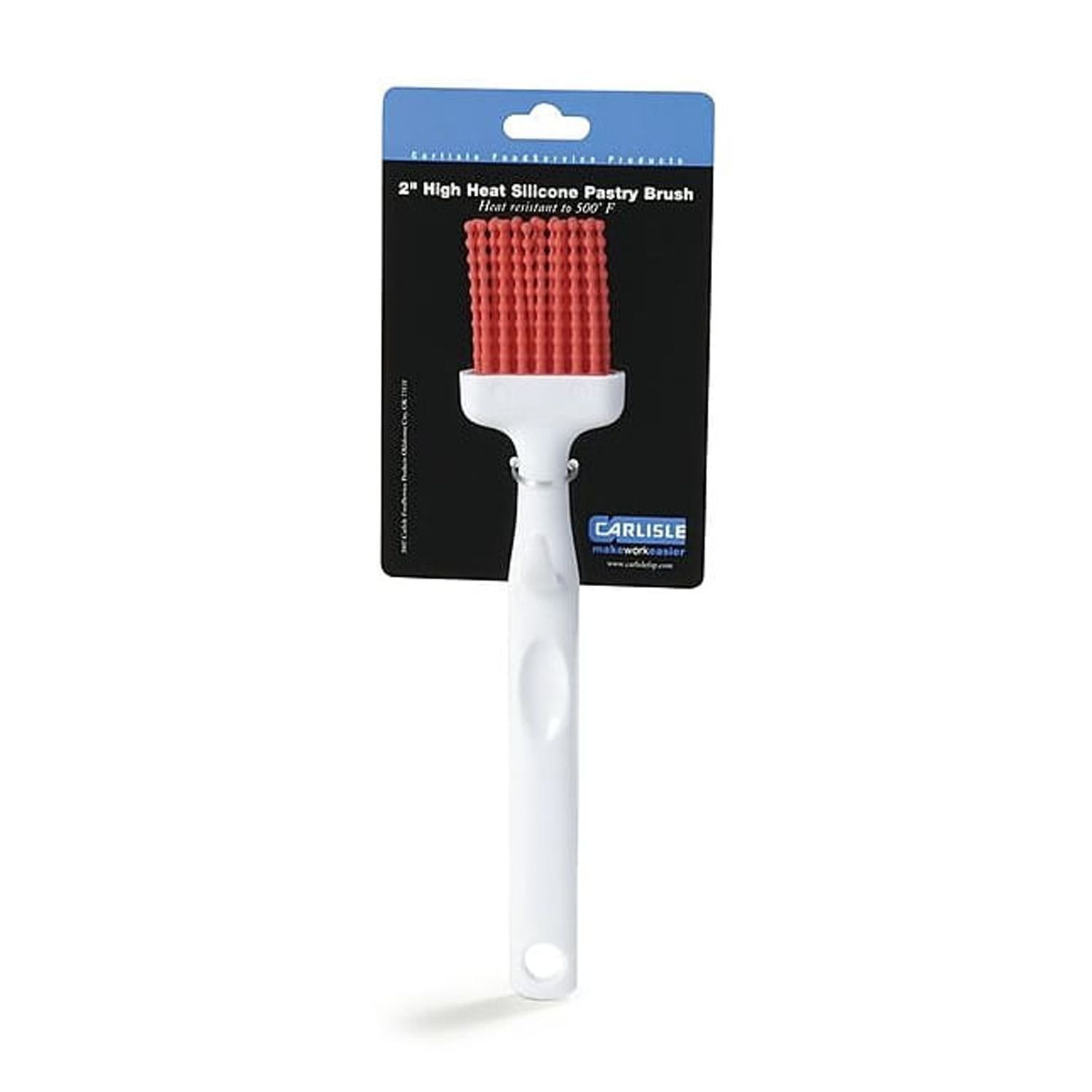 Carlisle 2'' Red Silicone High-Heat Basting Brush