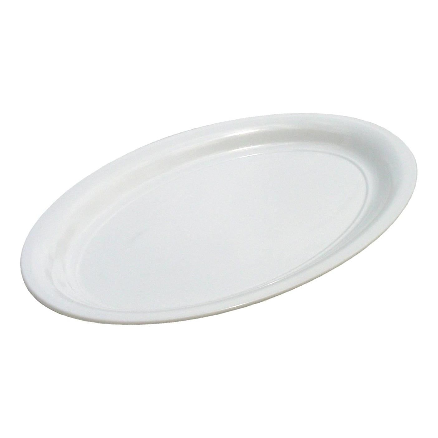 White Oval Melamine Catering Platter 21" x 15"