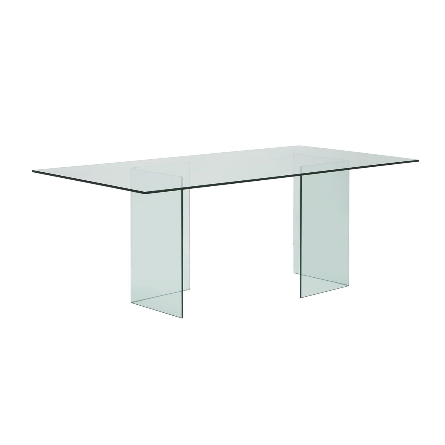 Casabianca Miami Contemporary Clear Glass Dining Table