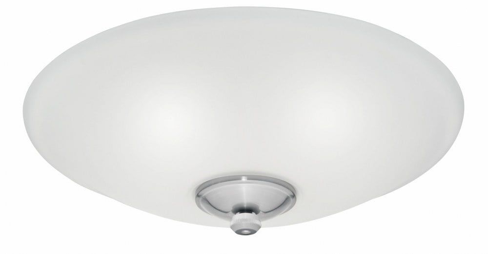 Brushed Nickel Low Profile Bowl Light Kit with Glass Shade