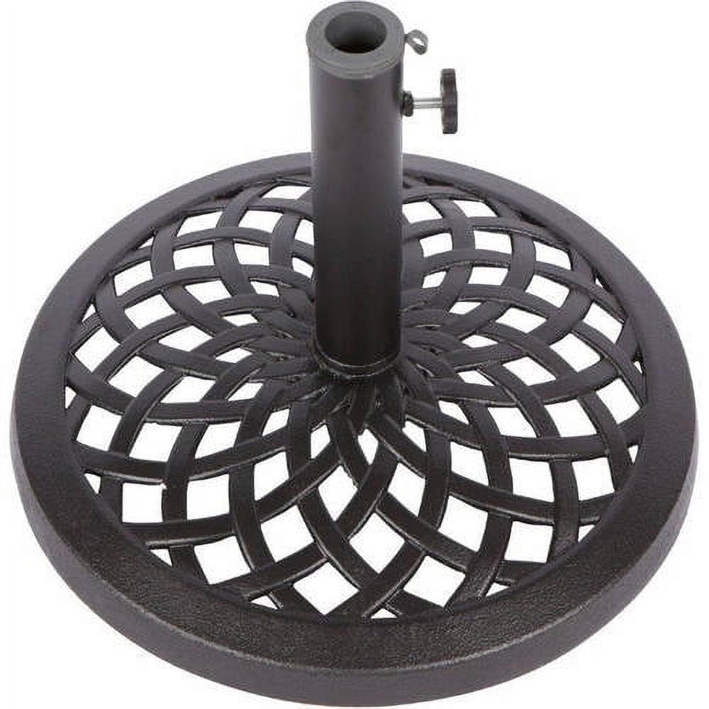 Black Cast Iron 17.7" Decorative Umbrella Base