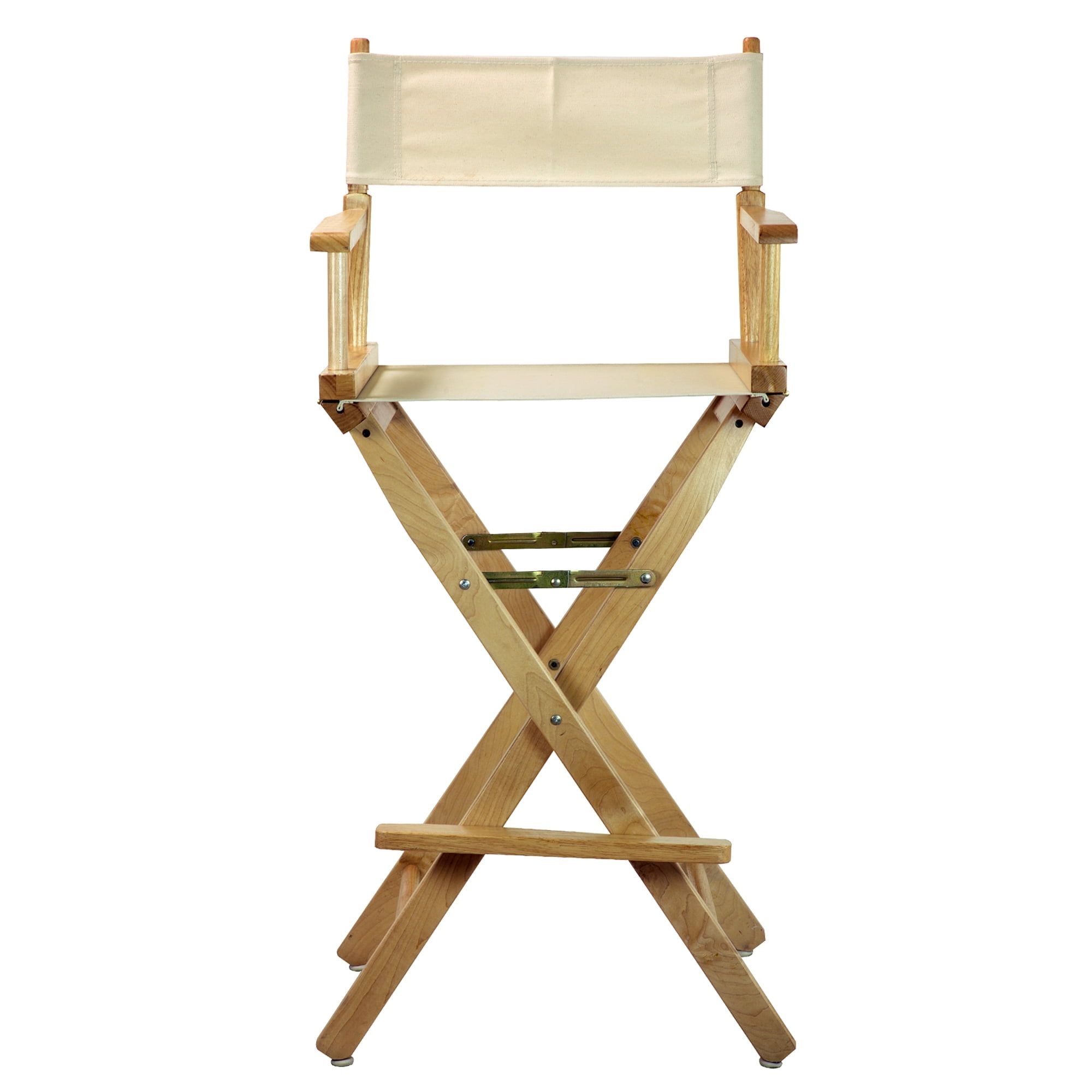 30" Bar Height Director's Chair in Wheat with Solid Wood Frame