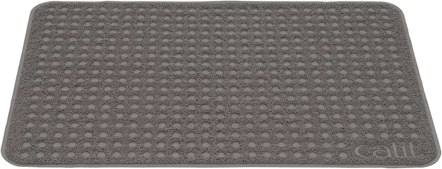 Large Gray Non-Slip Cat Litter Mat