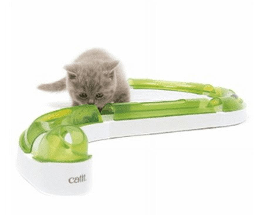 Interactive Green and White Cat Play Circuit Toy