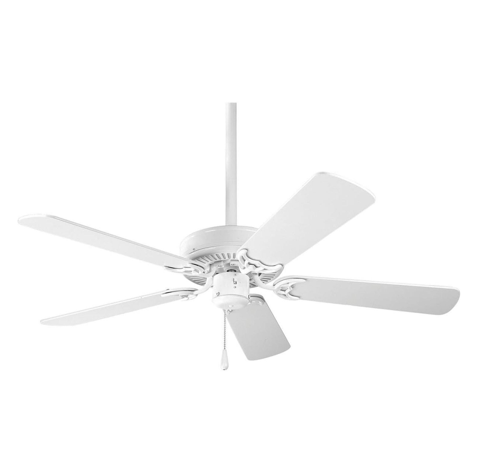 White 42-Inch Low Profile Ceiling Fan with Reversible Blades