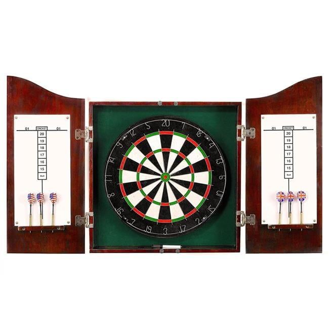 Centerpoint Dark Cherry Solid Wood Dartboard Cabinet Set