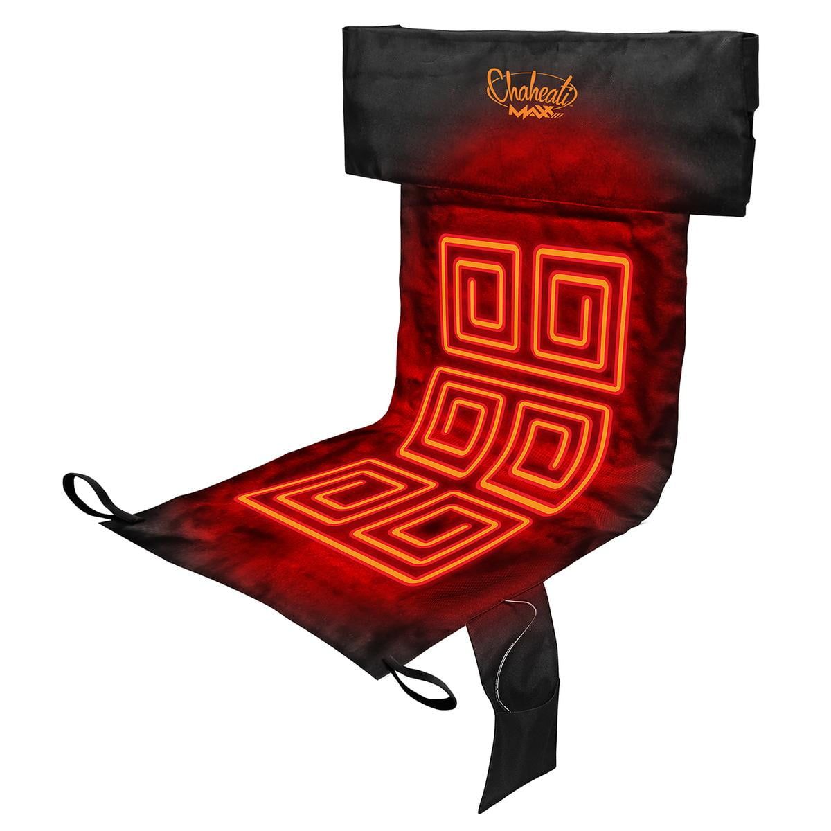 Chaheati MAXX Black Heated Add-On Chair Cover with Adjustable Height