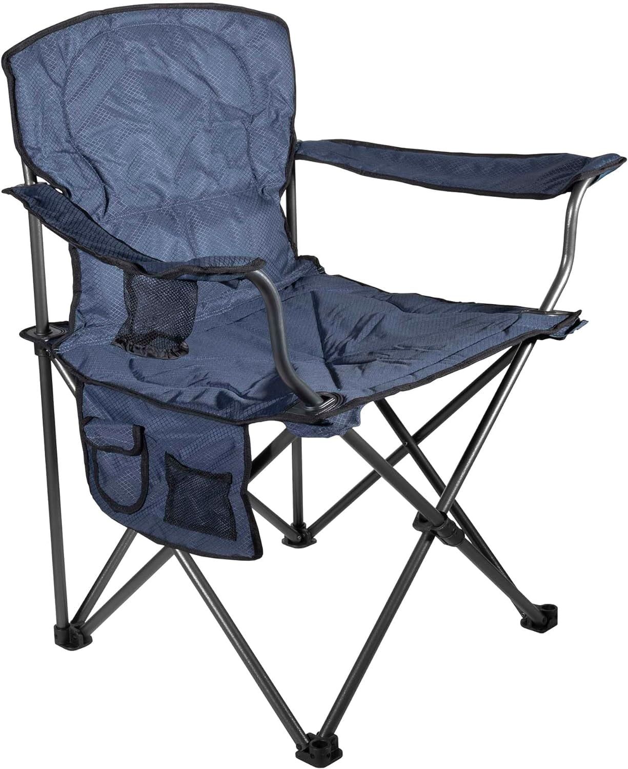 Four Seasons Courtyard Oversized Padded Armchair with Lumbar Support - Black and Blue