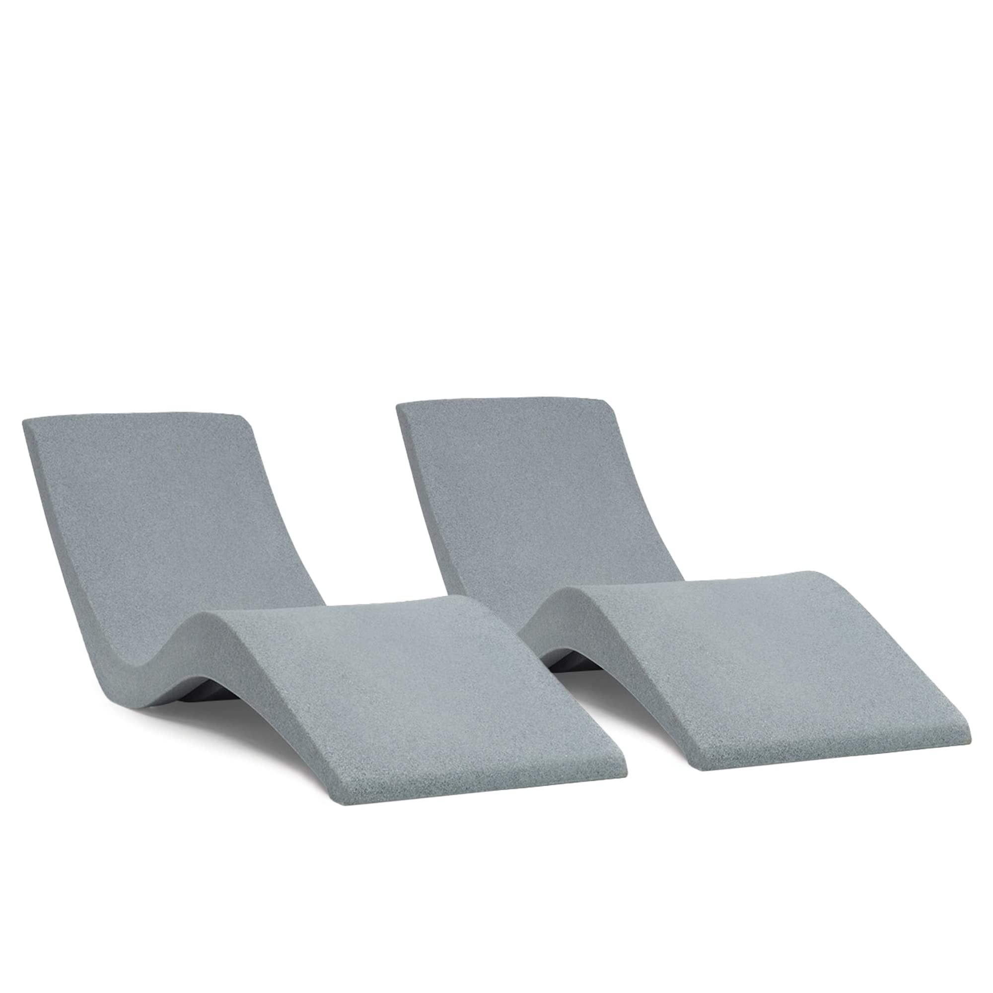Gray Granite UV16 Resin In-Pool Chaise Lounger Set