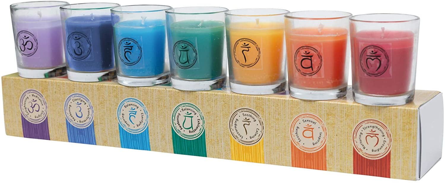 Chakra Scented Soy Wax Votive Candle Set