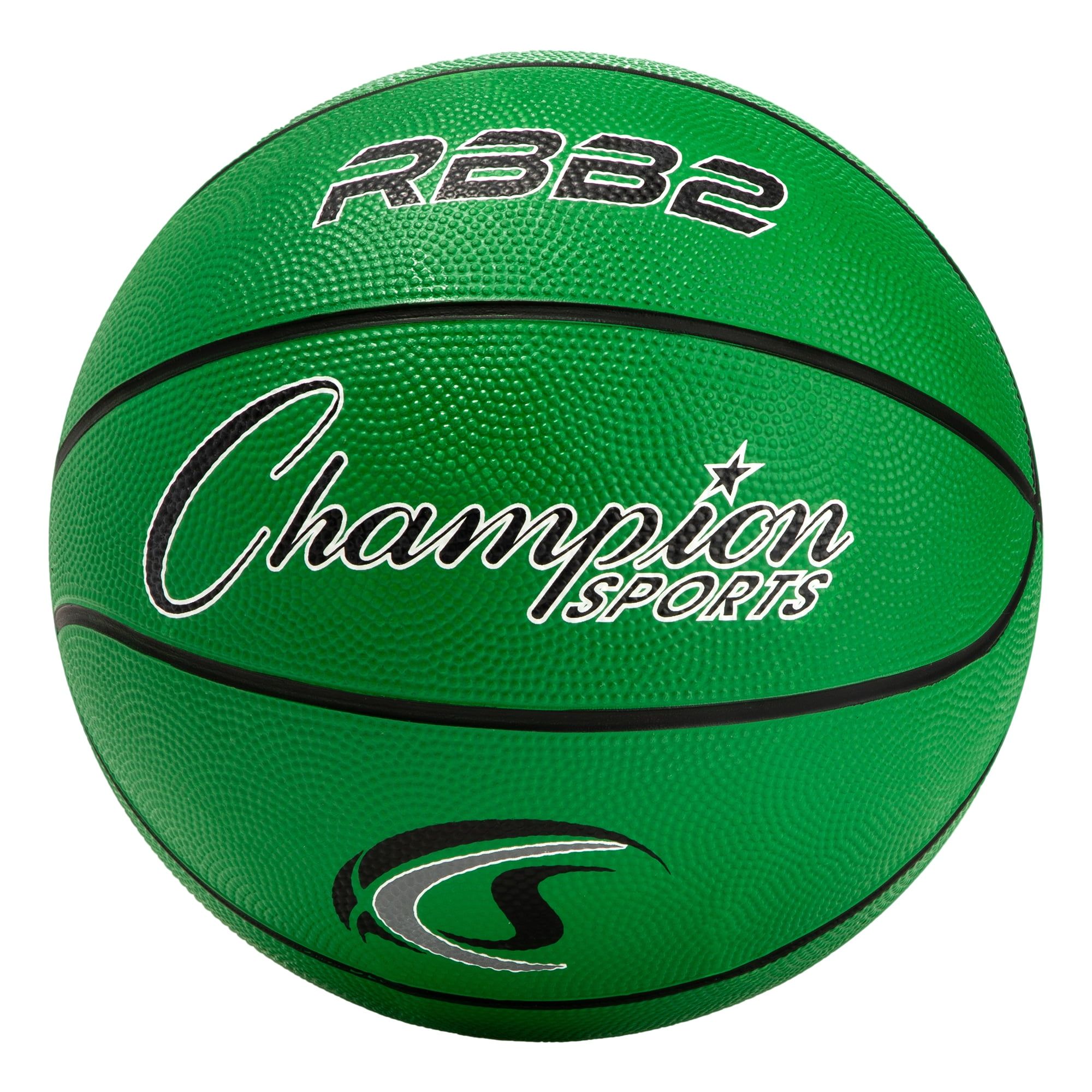 Youth Pro Junior 27.5" Green Rubber Basketball for Indoor/Outdoor Play