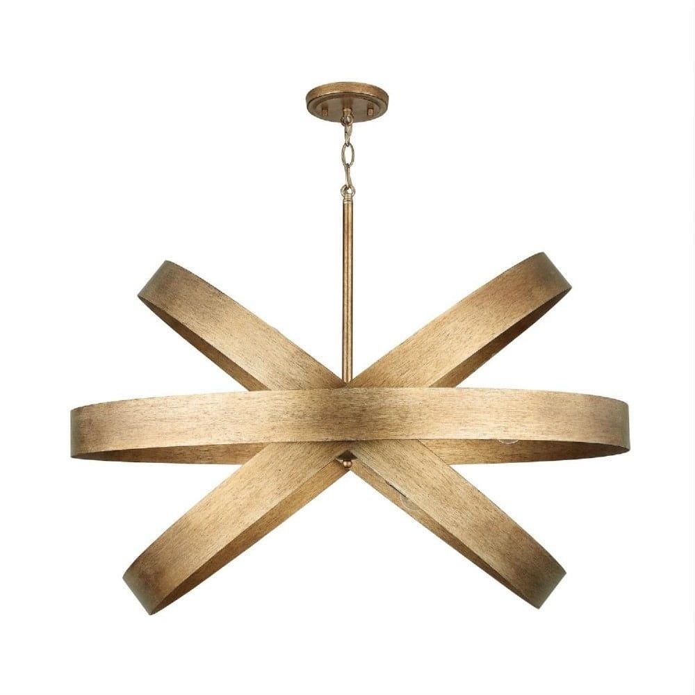 Mystic Luster 6-Light Sputnik Chandelier with Distressed Coat