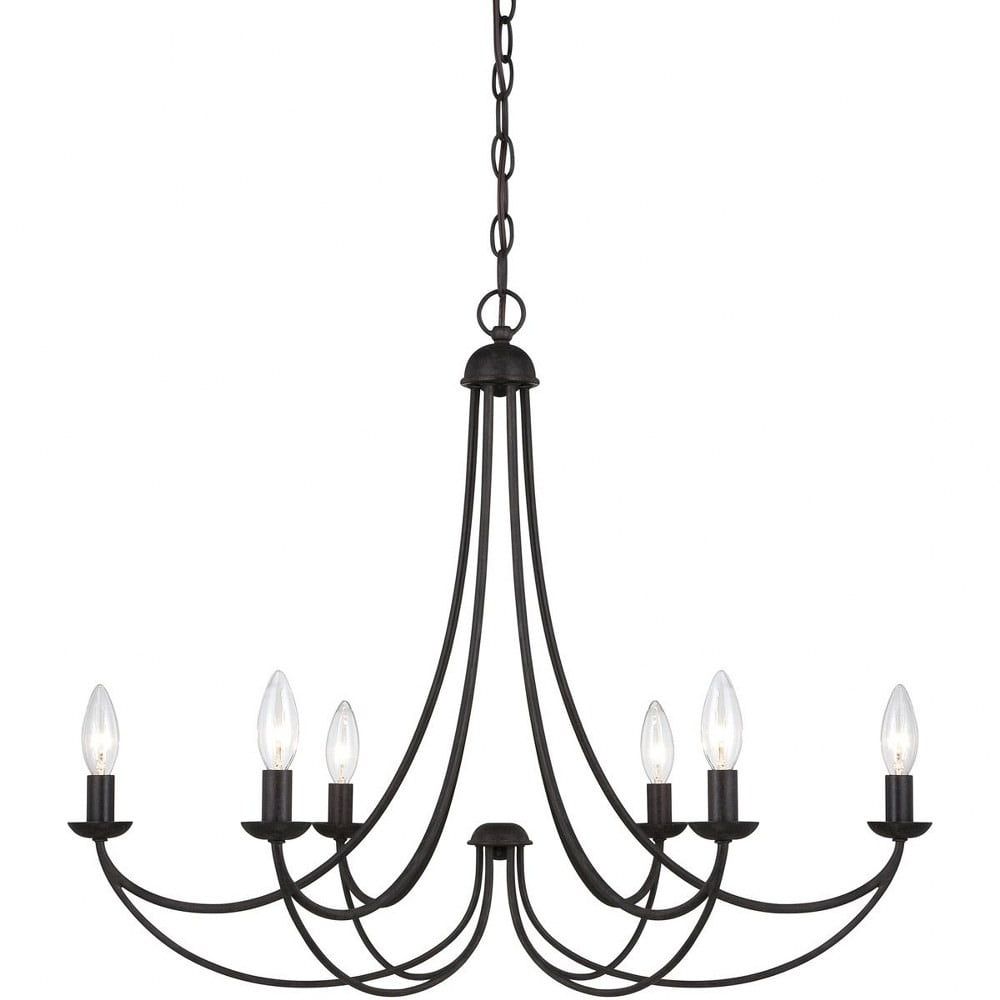 Imperial Bronze 6-Light Steel Chandelier