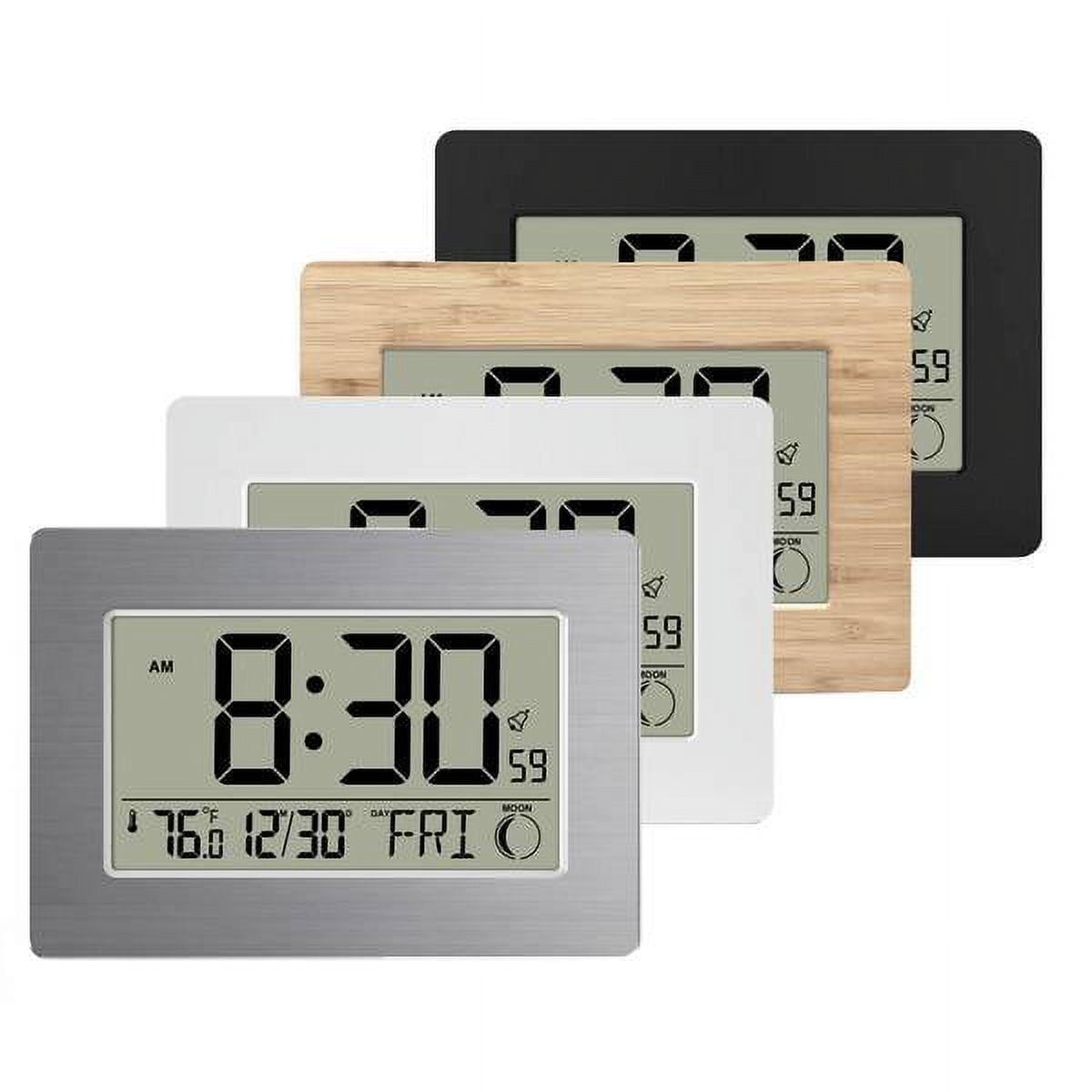 Wireless Digital Wall/Tabletop Clock with Interchangeable Frames