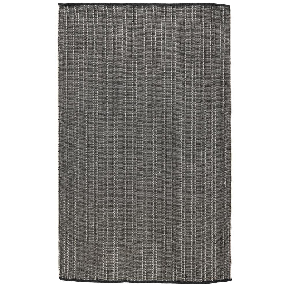 Charcoal Rectangular Handwoven Indoor Outdoor Rug