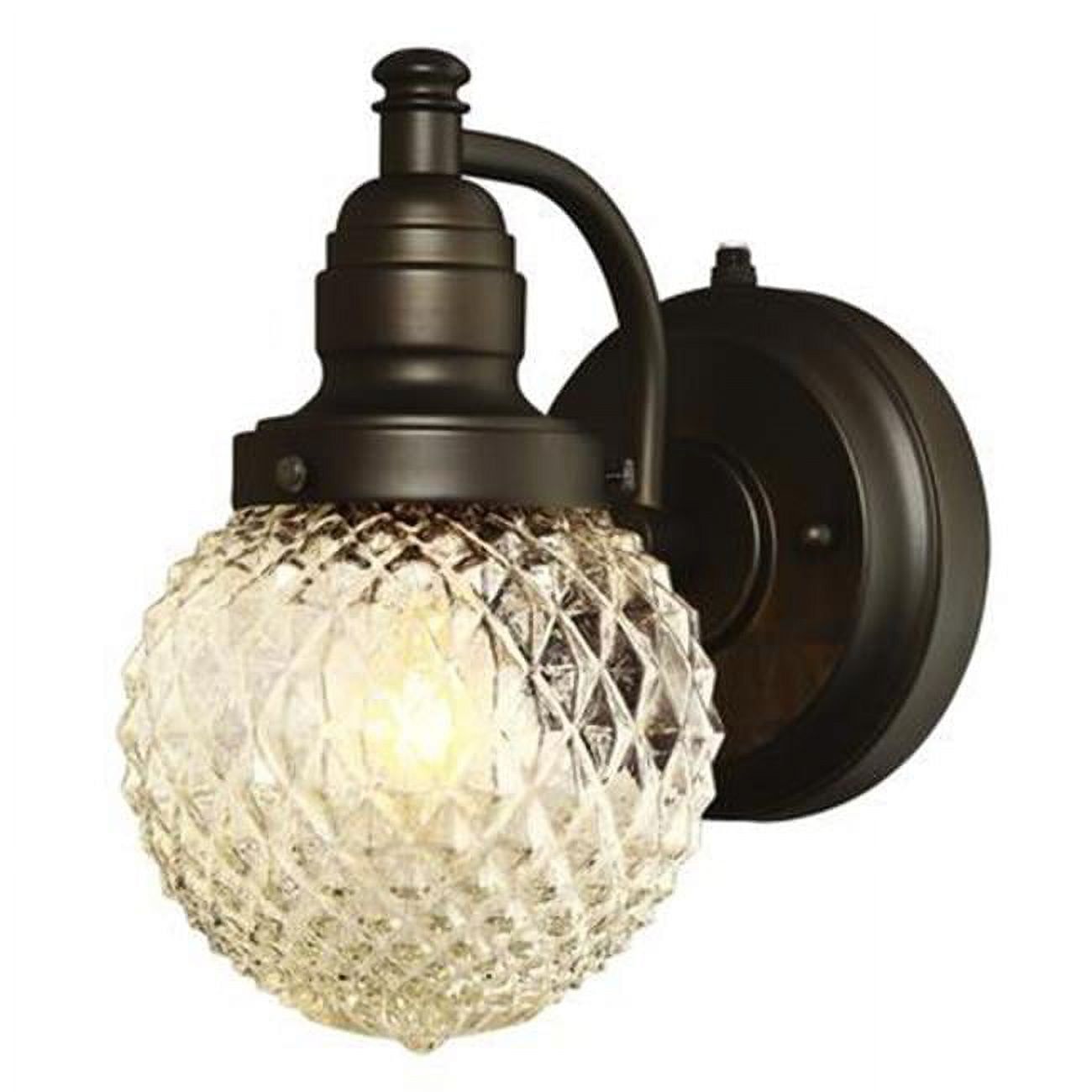 Eddystone Oil Rubbed Bronze Outdoor Wall Sconce with Diamond Cut Glass