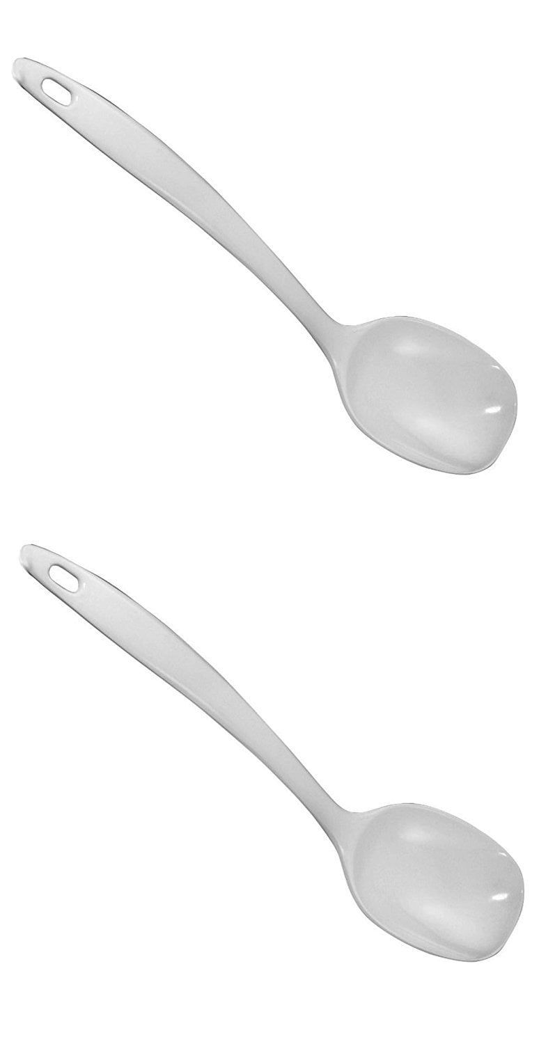 White Hard Plastic 11-Inch Basting Spoon Set