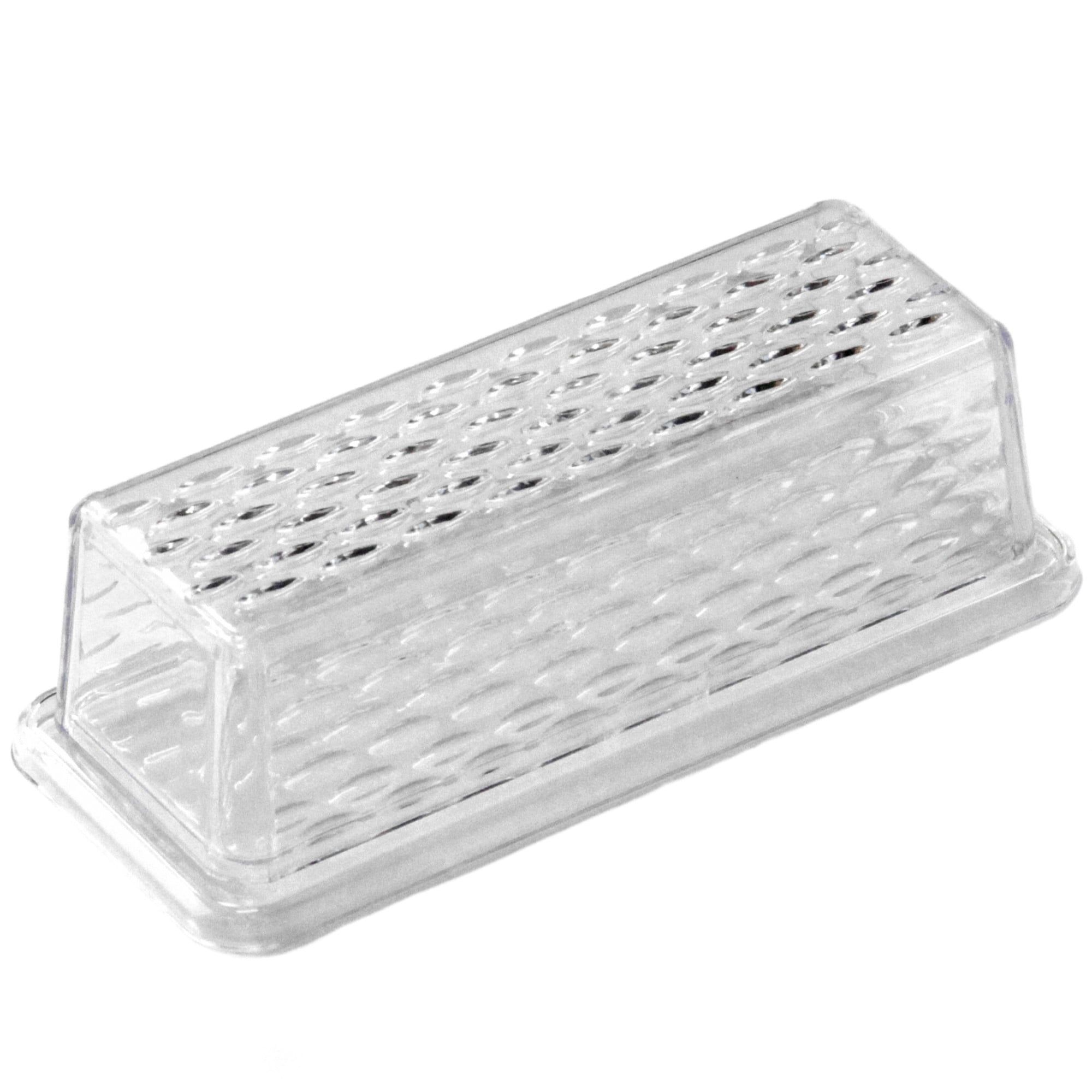 Clear Rectangular Plastic Butter Dish with Lid