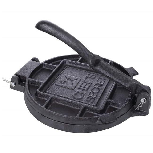 Chef's Secret 8 Inch Black Cast Iron Tortilla Press