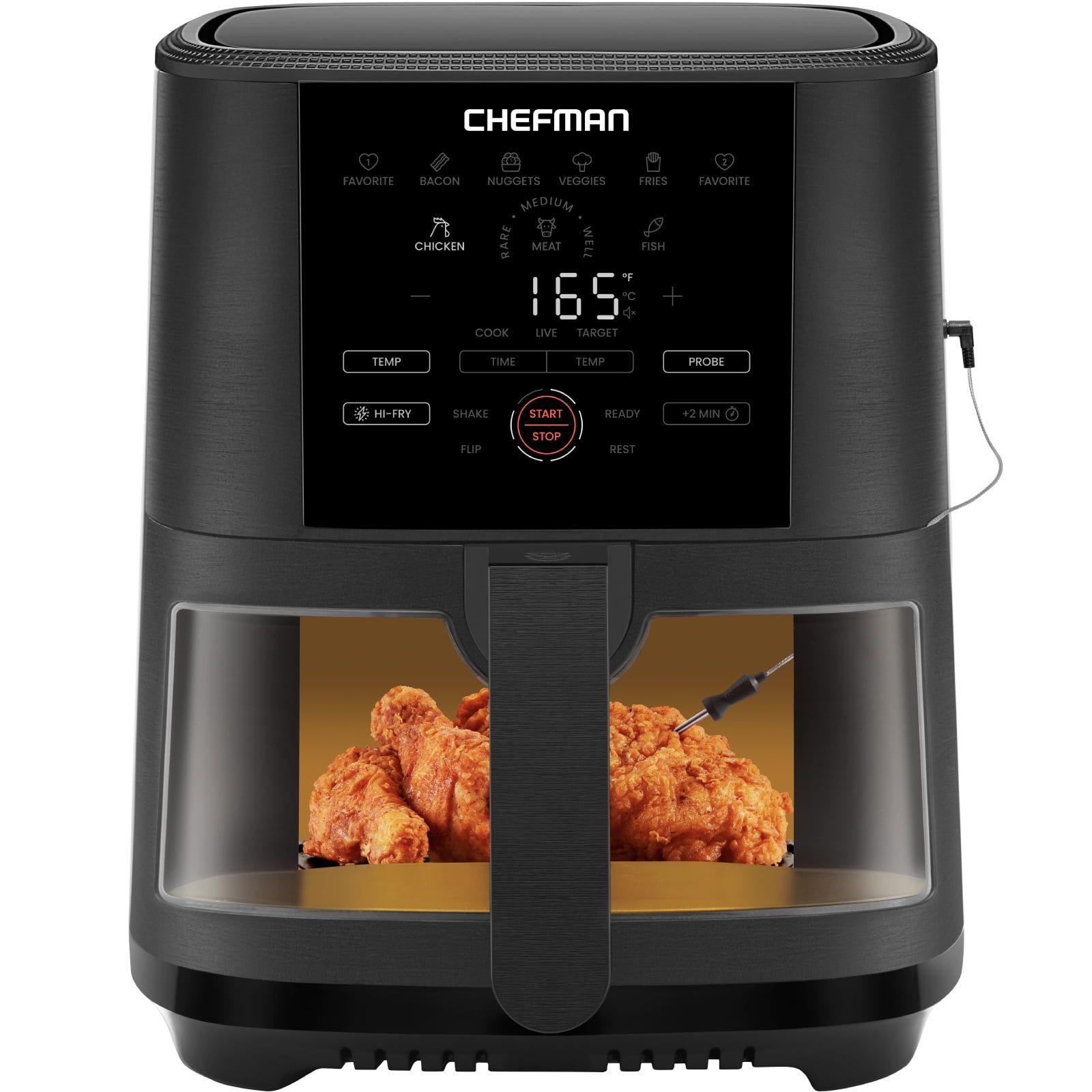 Chefman 5-Quart Black Digital Air Fryer with Easy-View Window