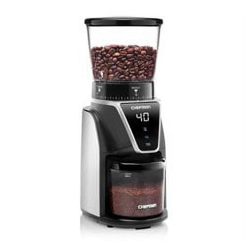 Chefman Stainless Steel Digital Burr Coffee Grinder with 31 Settings