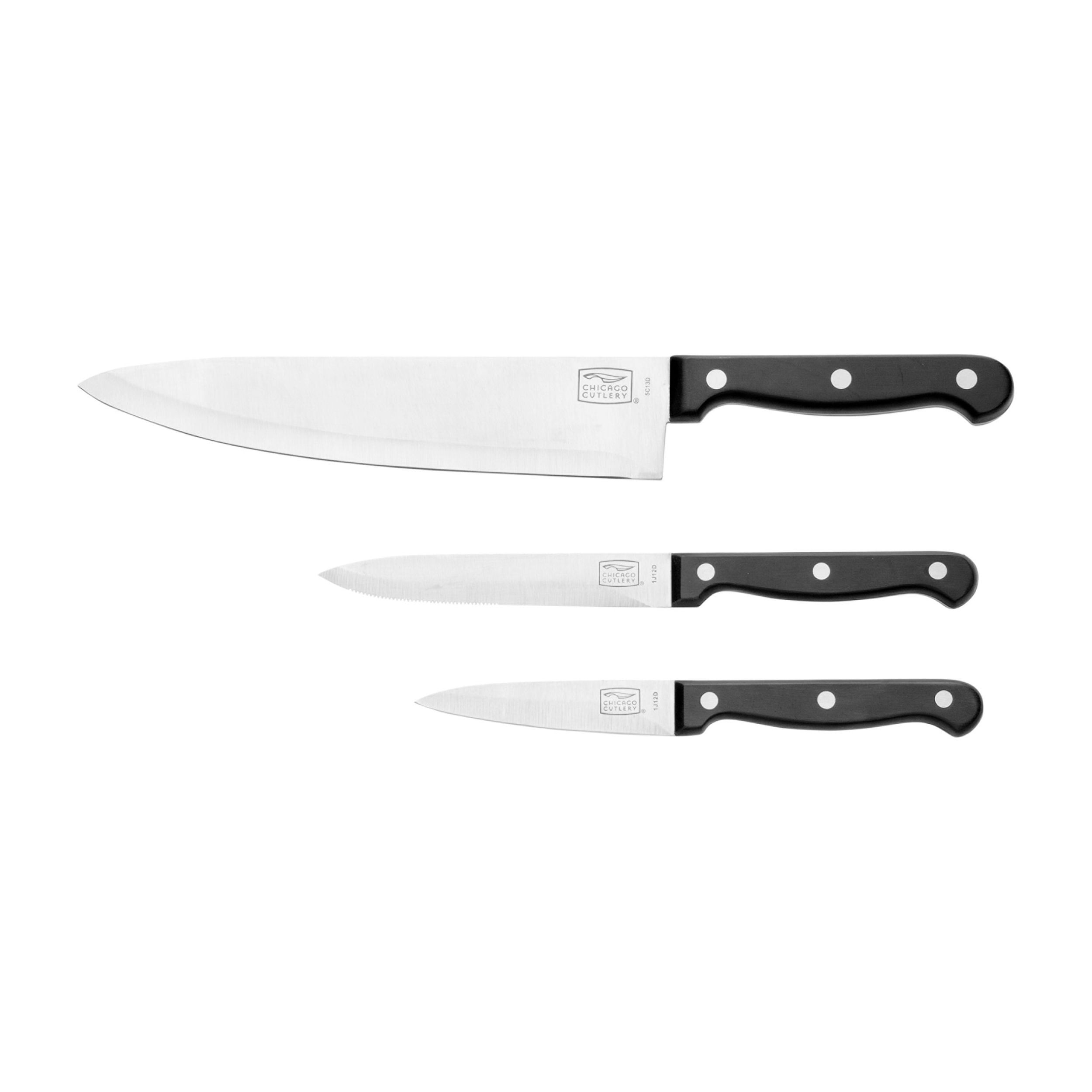 Chicago Cutlery Essentials 3-Piece Stainless Steel Knife Set