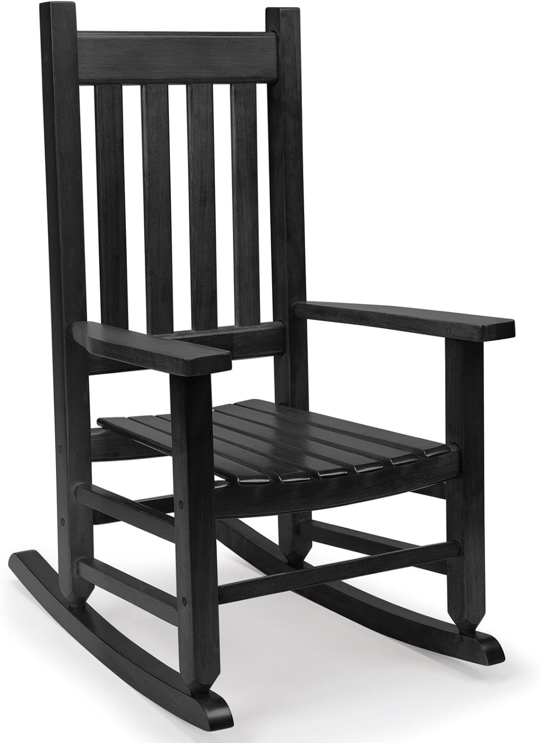 Black Wooden Child's Indoor/Outdoor Rocking Chair