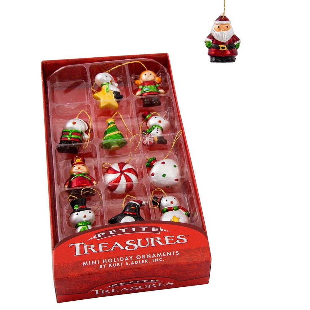 Kurt Adler 1.25-Inch Multicolor Resin Mini Ornament Set