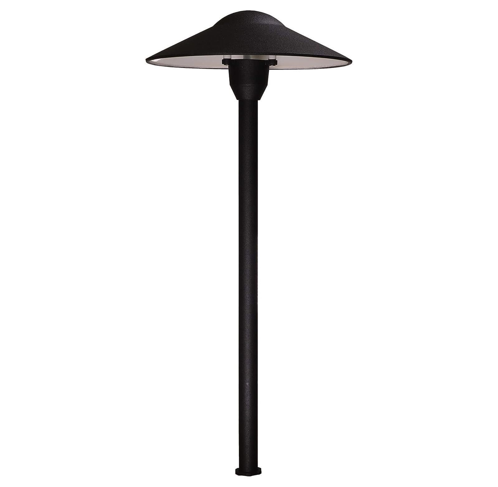 Black Cast Aluminum Low Voltage Mushroom Pathway Light