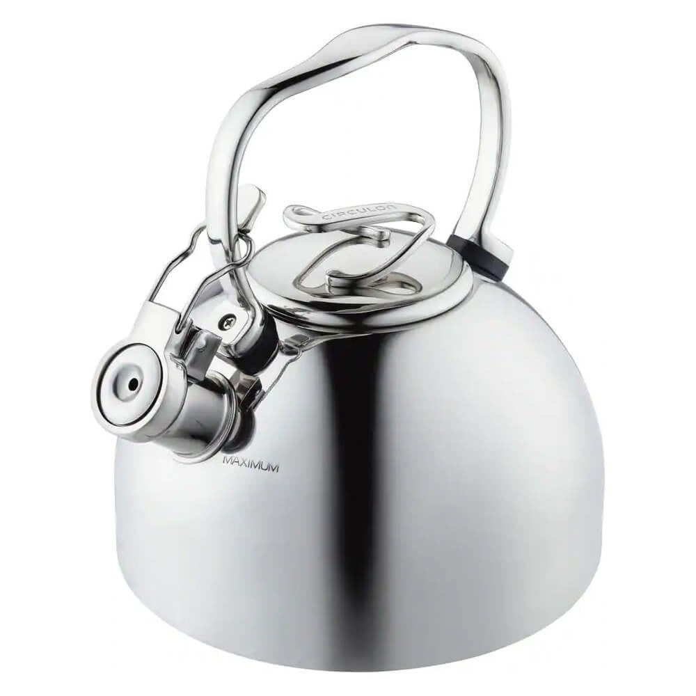 Circulon Silver Stainless Steel 2.3-Quart Whistling Teakettle