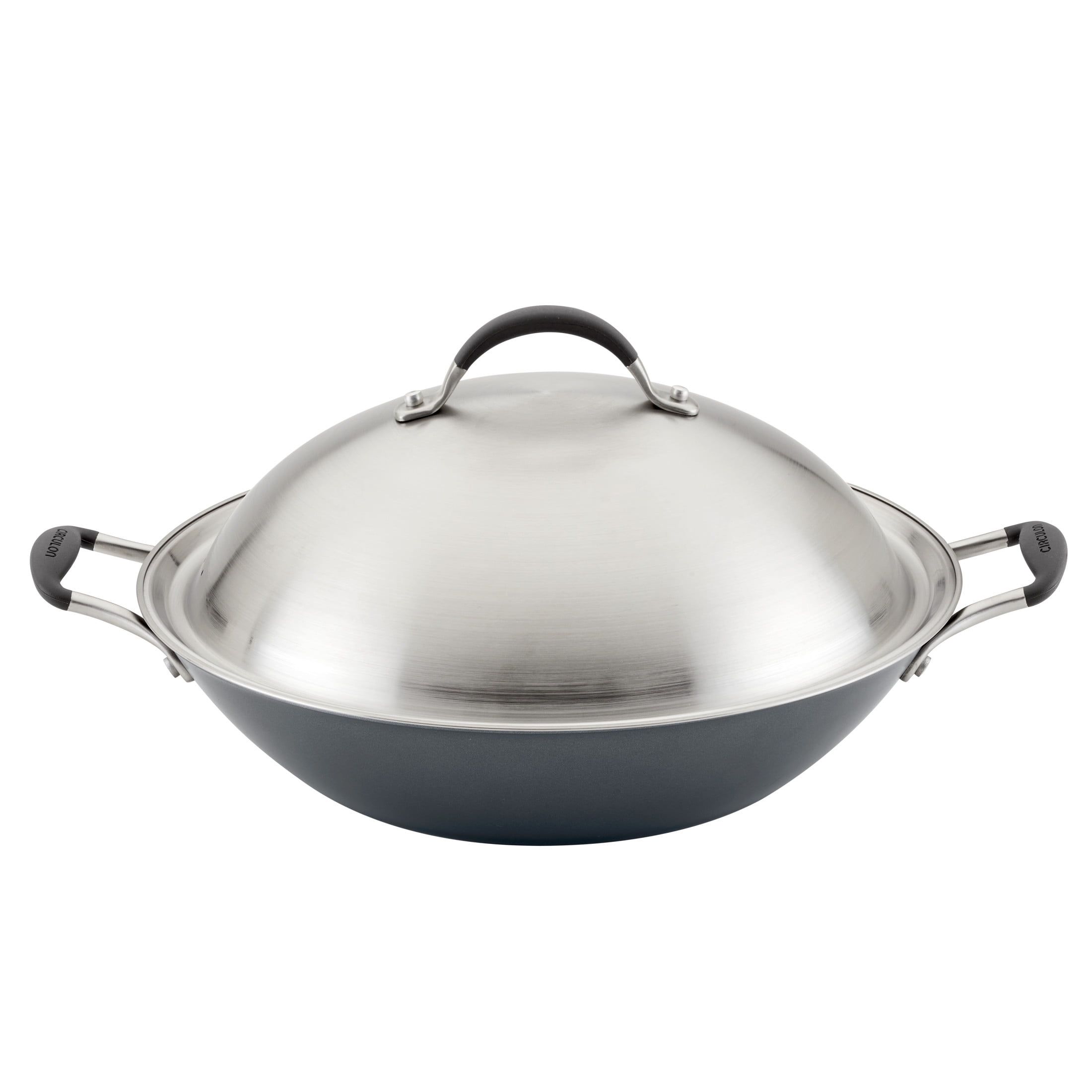 Graphite 14'' Nonstick Aluminum Wok with Stainless Steel Lid