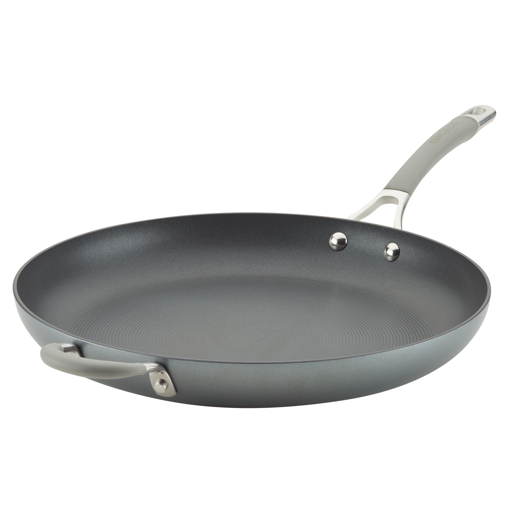 Circulon Gray 14" Hard-Anodized Nonstick Frying Pan with Helper Handle