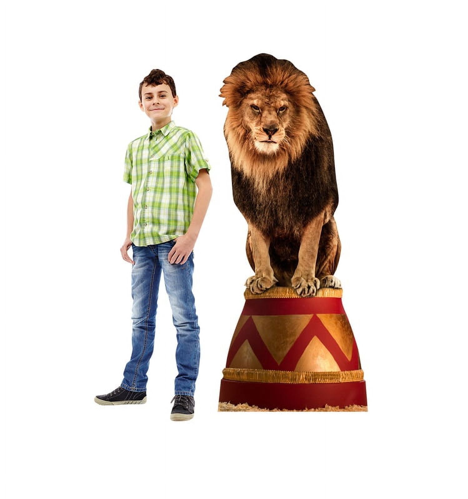 Life-Size Circus Lion Cardboard Stand-Up, 63" x 26"