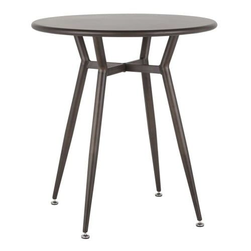 27.75'' Antique Black Round Industrial Metal Dinette Table