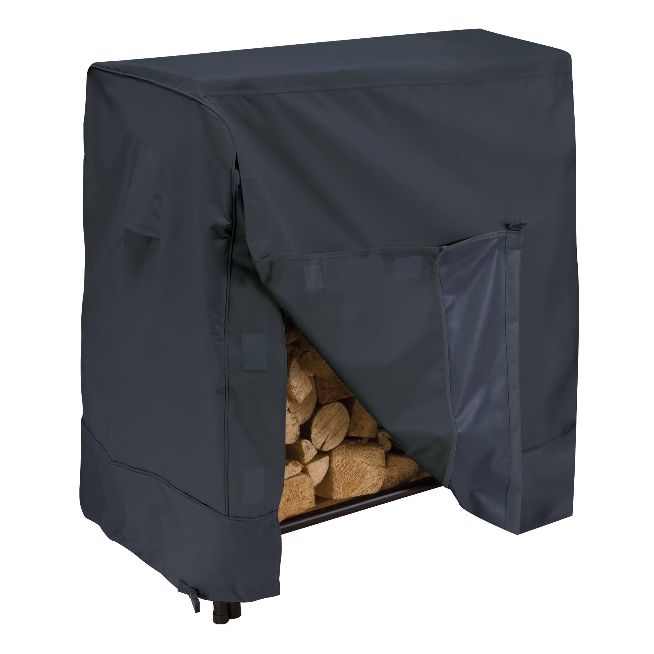 Classic Black Polyester 4-Foot Log Rack Cover