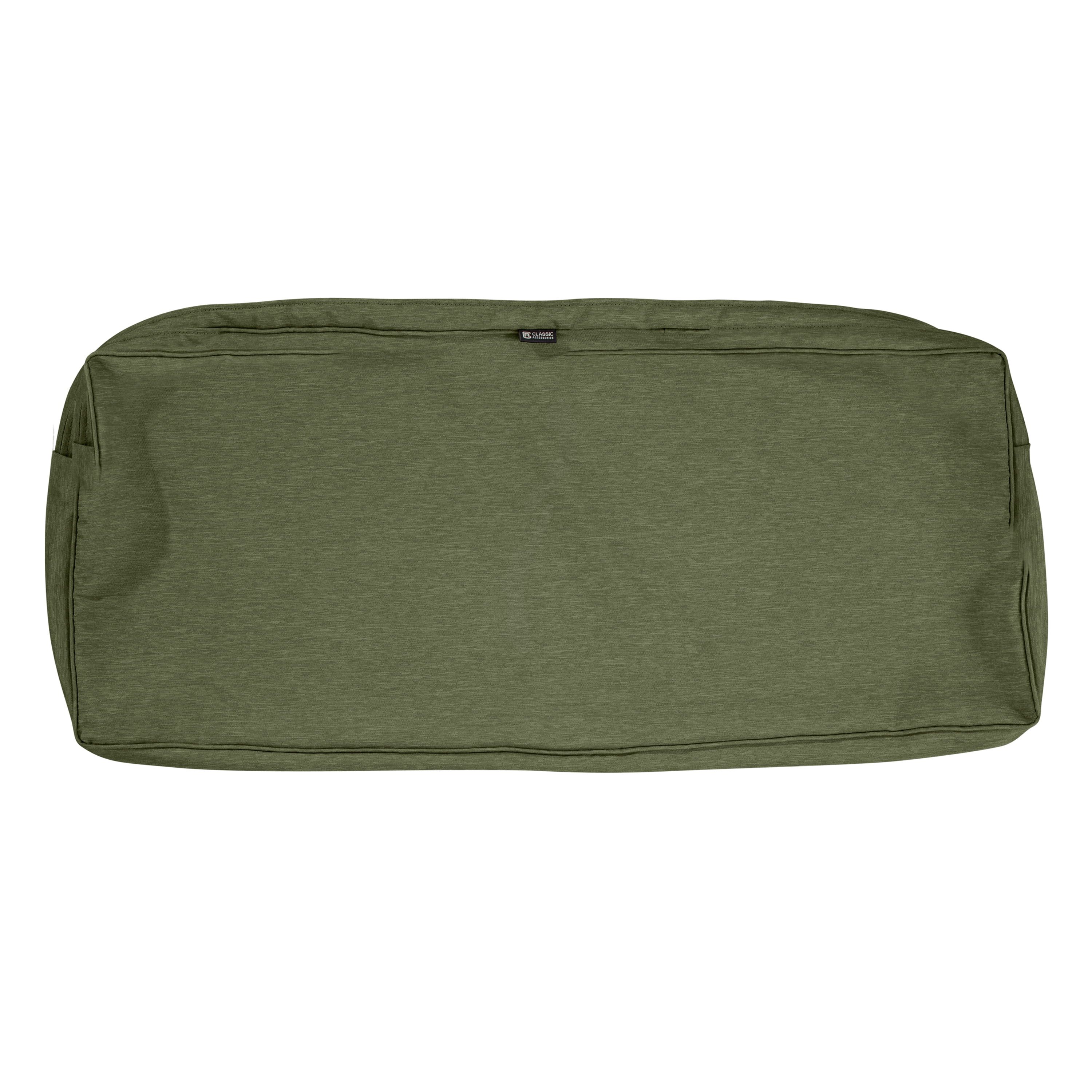 Heather Fern Green Weather-Resistant Patio Bench Cushion Slip Cover