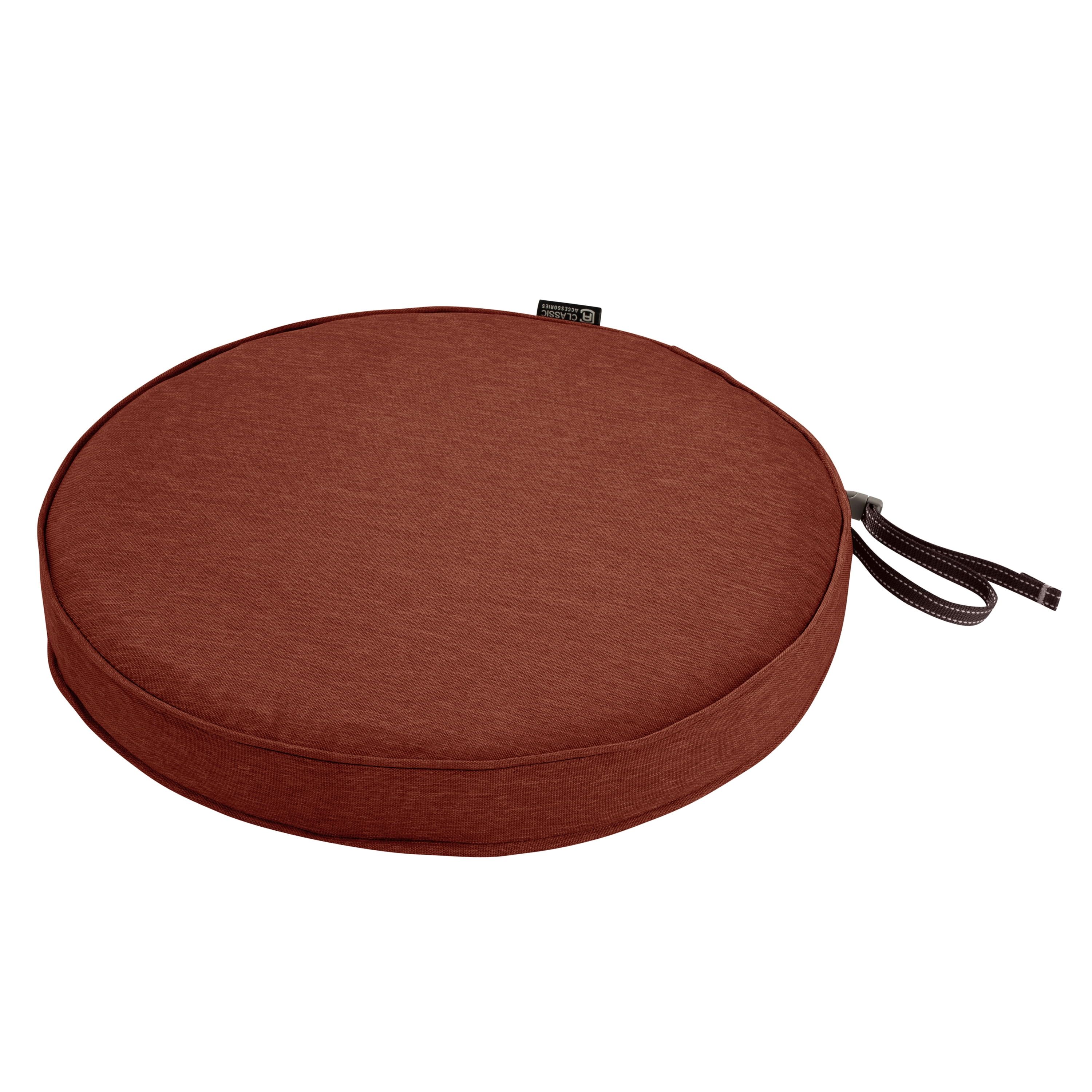 Heather Henna Red Round Outdoor Dining Seat Cushion