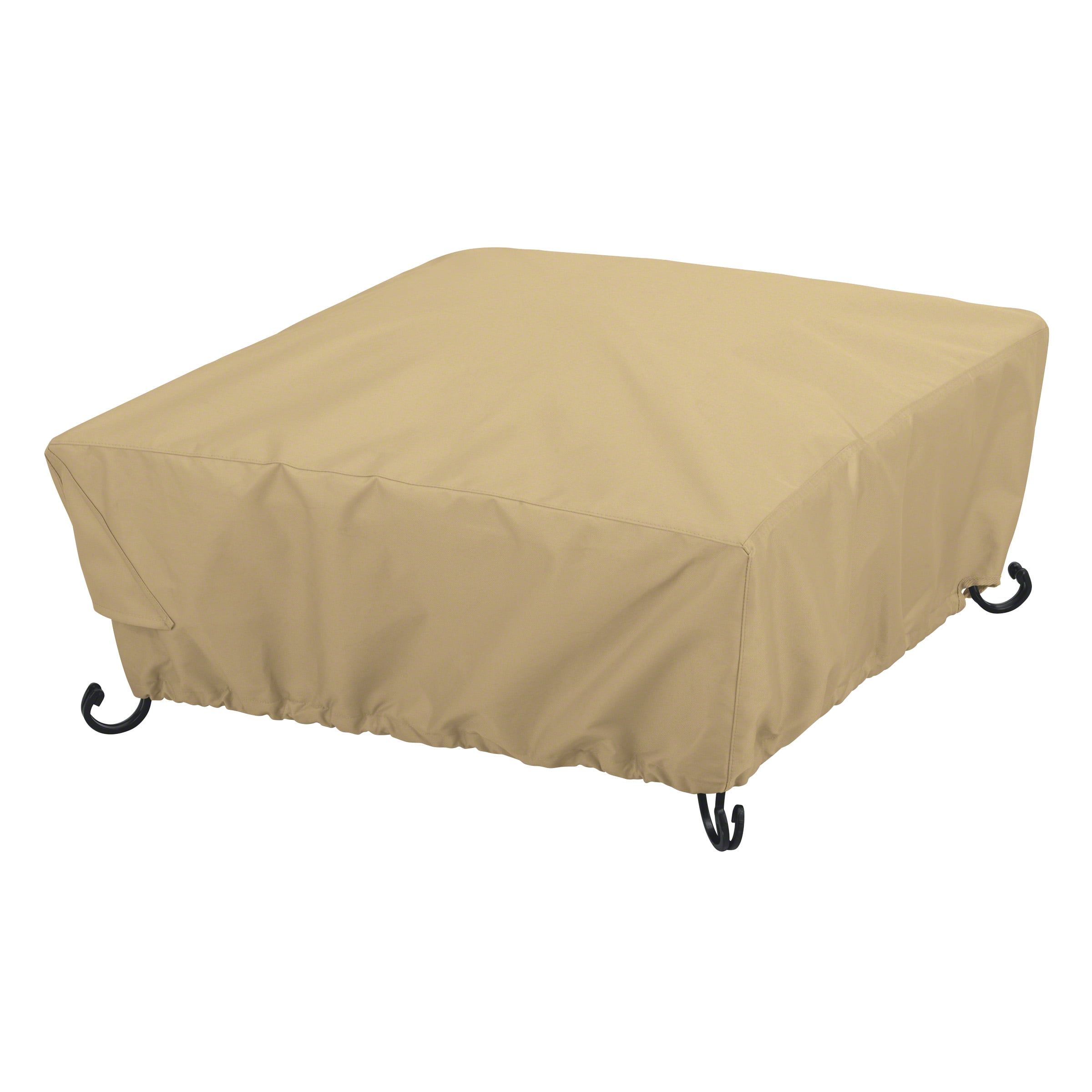 Sand Water-Resistant Square Fire Pit Cover with Air Vents