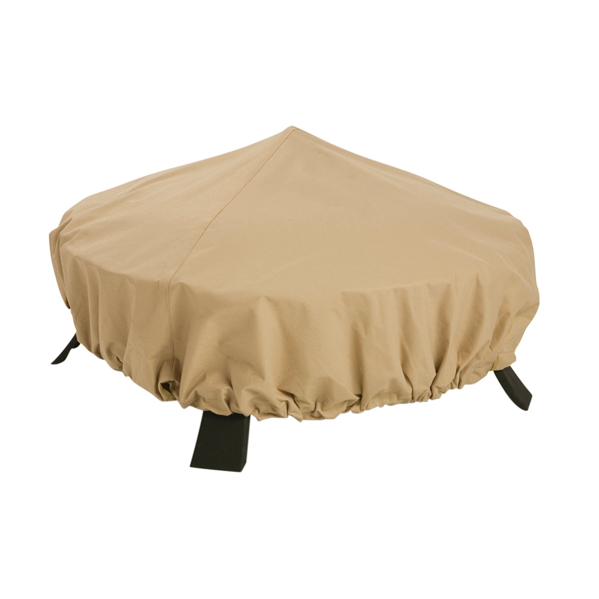 Beige Water-Resistant 44 Inch Round Fire Pit Cover